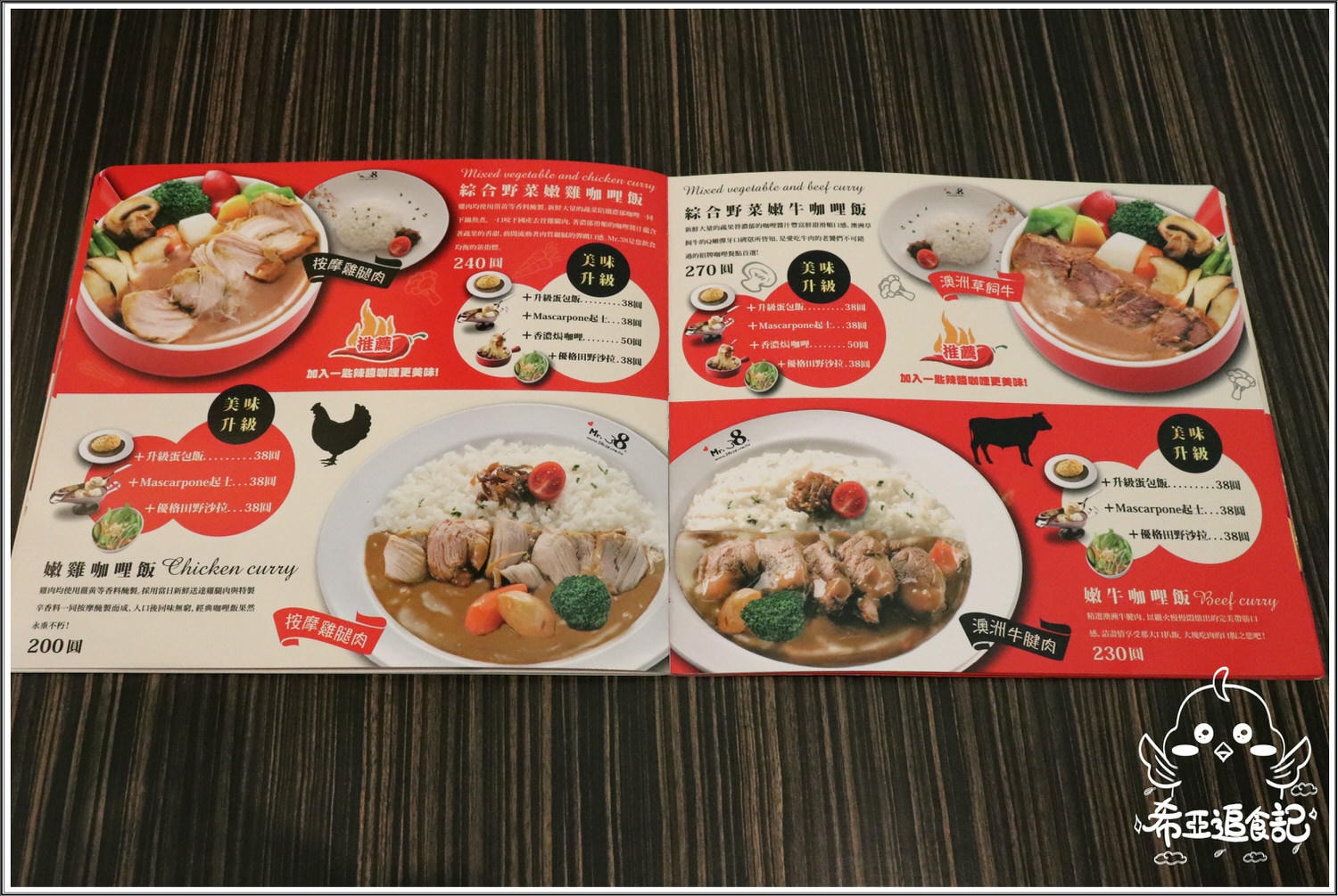 【台中東海咖哩推薦】MR.38咖哩界的傳奇人物 の 蔬菜野菇咖哩飯 & 日式炸雞果香滑蛋咖啡飯 & 綜合野菜嫩牛咖哩飯 & 泰式綠咖哩辣雞 & 焗烤起司肉丸子咖哩飯 & 歐姆蛋肉醬咖哩飯 (台中/龍井區) ➽ 已不知回訪了幾回，近期有新菜上市，再次跟大家分享